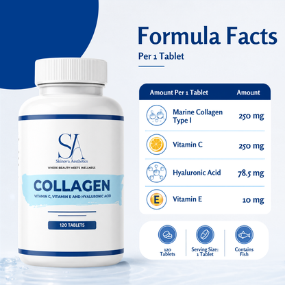 Collagen With Vitamin C, E & Hyaluronic Acid – 120 Tabs