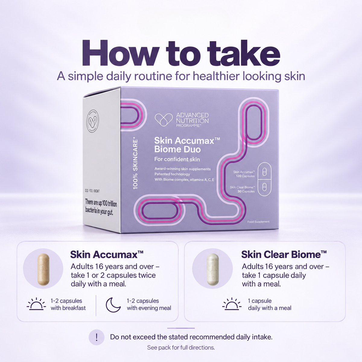 Advanced Nutrition Programme Skin Accumax™ Biome Duo – 150 Capsules