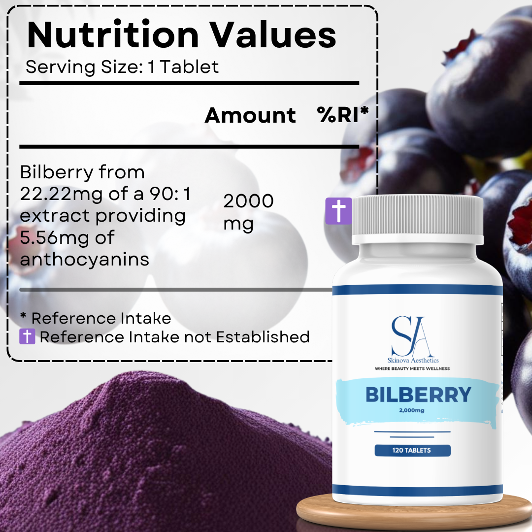 Bilberry Extract 2000mg – Eye & Antioxidant Boost