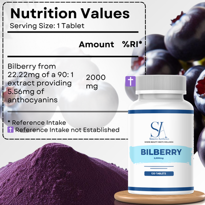 Bilberry Extract 2000mg – Eye & Antioxidant Boost