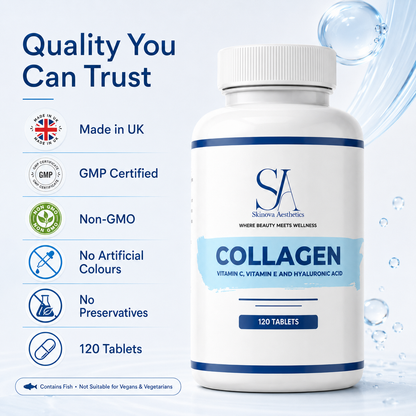 Collagen With Vitamin C, E & Hyaluronic Acid – 120 Tabs