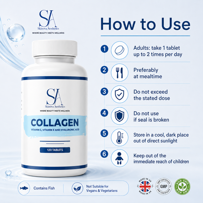 Collagen With Vitamin C, E & Hyaluronic Acid – 120 Tabs