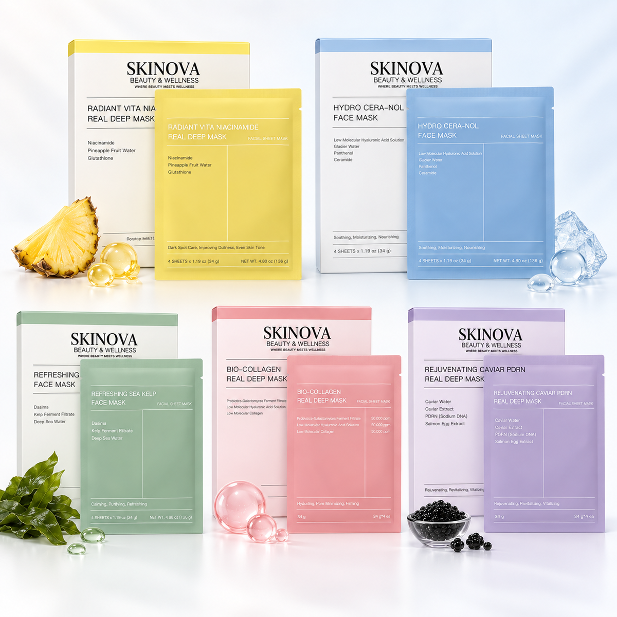 Skinova Real Deep Facial Sheet Masks