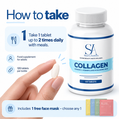 Collagen With Vitamin C, E & Hyaluronic Acid + FREE Face Mask