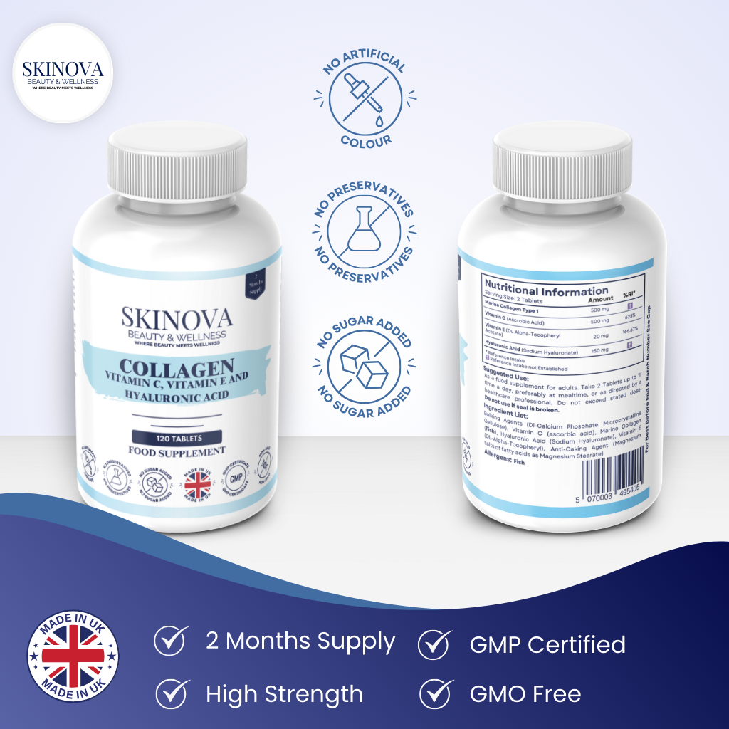 Collagen With Vitamin C, E & Hyaluronic Acid