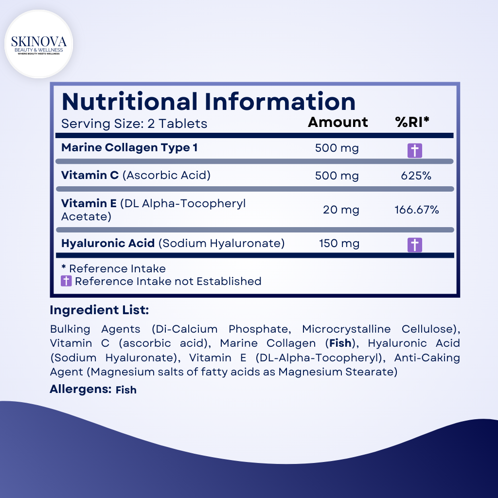 Collagen With Vitamin C, E & Hyaluronic Acid