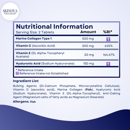 Collagen With Vitamin C, E & Hyaluronic Acid
